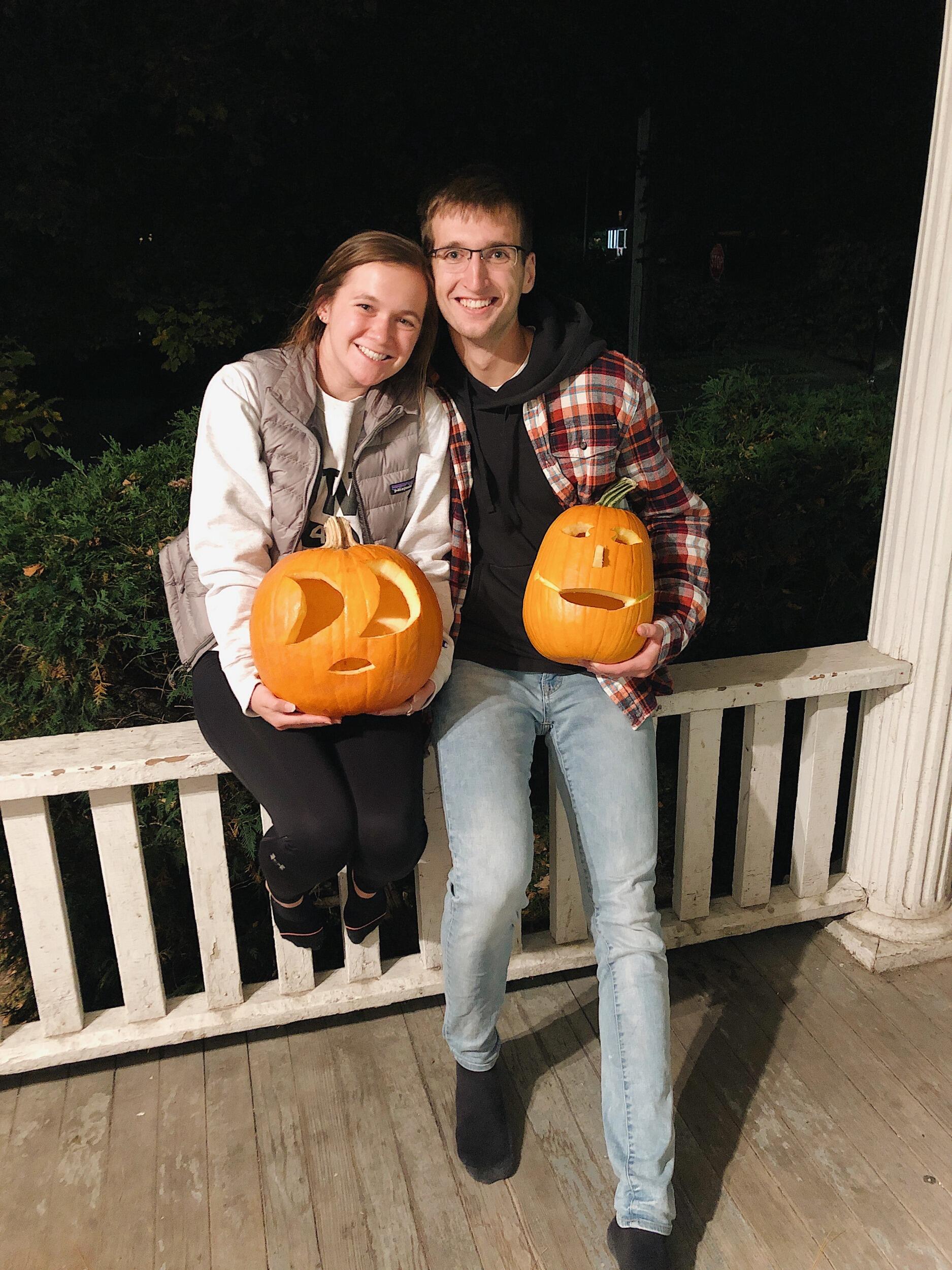 It wouldn't be spooky season without pumpkin carving! This was our first year doing it, and it's now tradition.