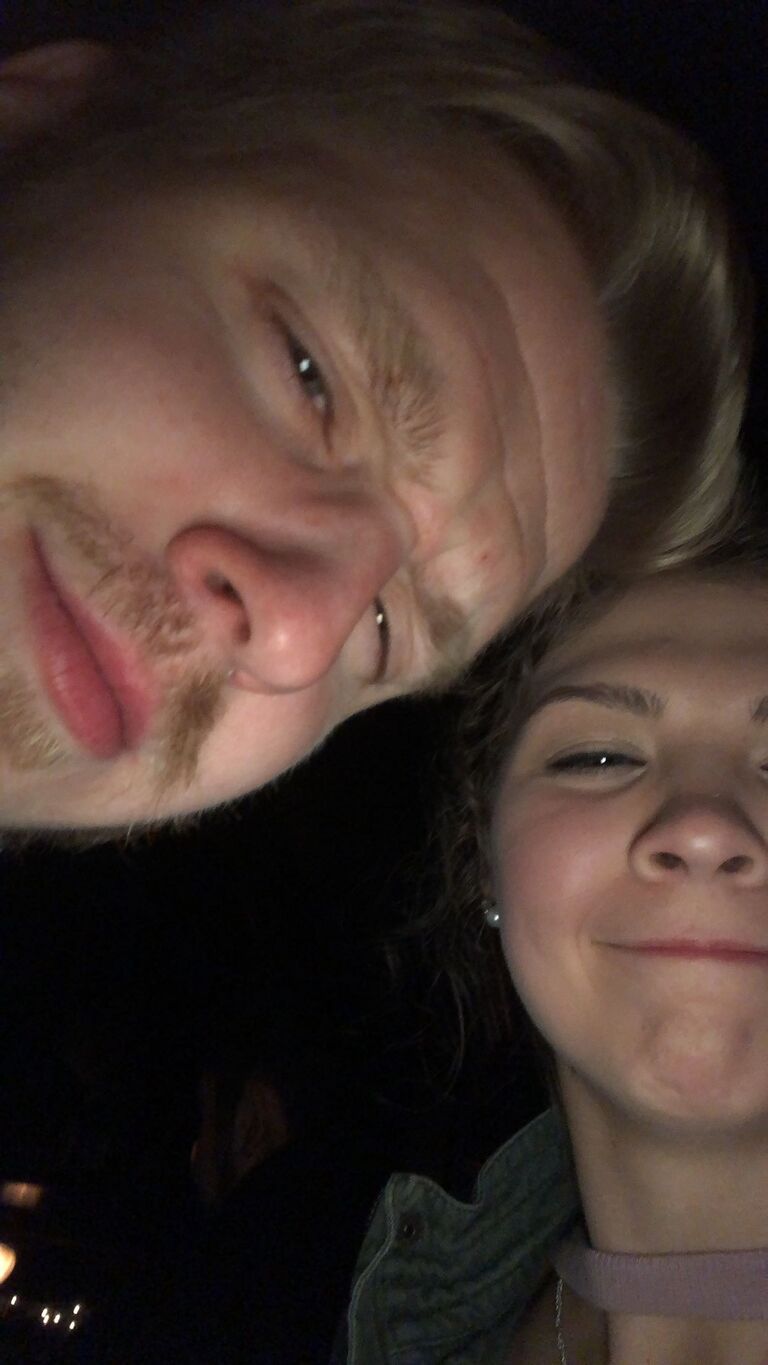 They started to build their friendship. After a night out for a friend's birthday, Brandon and Caitlin started growing closer and talking about their goals in life and what their interests were.  This photo was taken the night they both agree was when they really noticed each other. After that, it was Snapchat conversations the moment they woke up to when they fell asleep.
