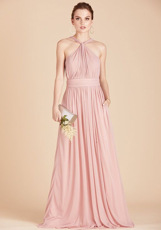 rose quartz bridesmaid dress