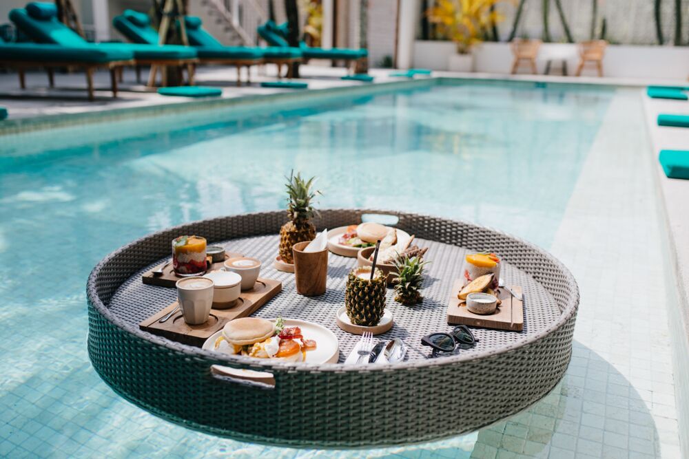 Poolside brunch