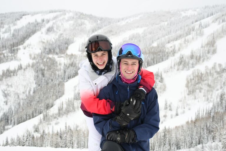 One of a few ski trips to Colorado, where Bailey and Ian shred the gnar.