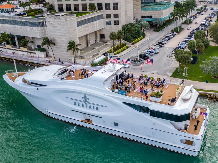 Aerial photo of seafair cruise in Miami