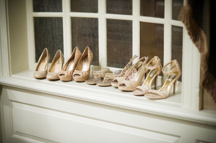 nude bridesmaid shoes