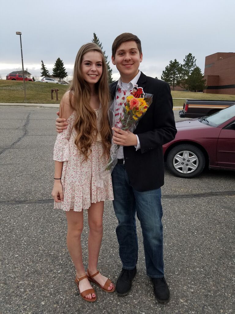 Our first formal date at Skyview's Broadway Bound.