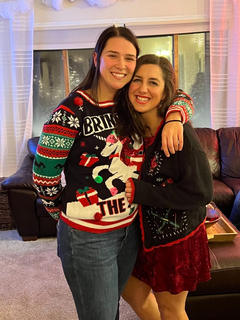 Our first time hosting a Christmas party together