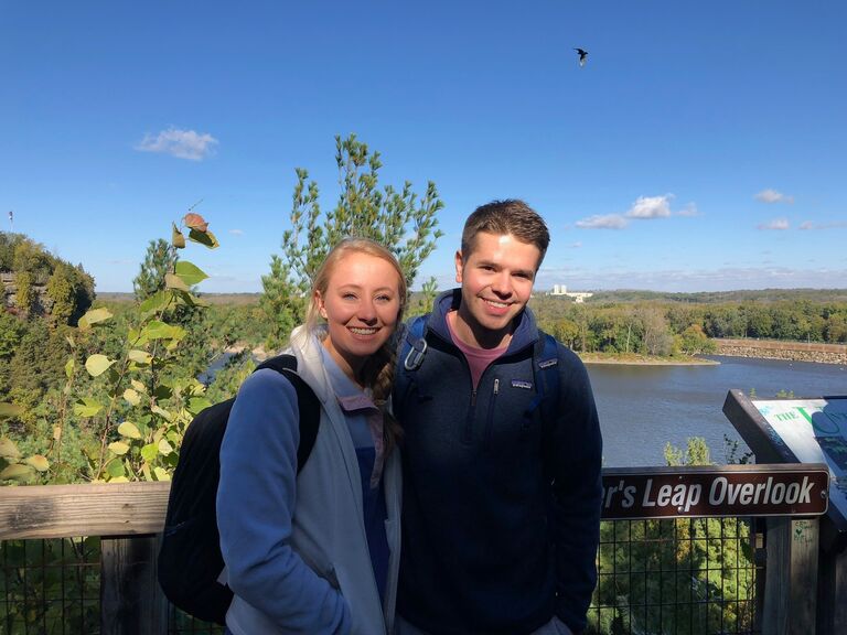 She took a trip to Starved Rock to meet his Dad for the first time