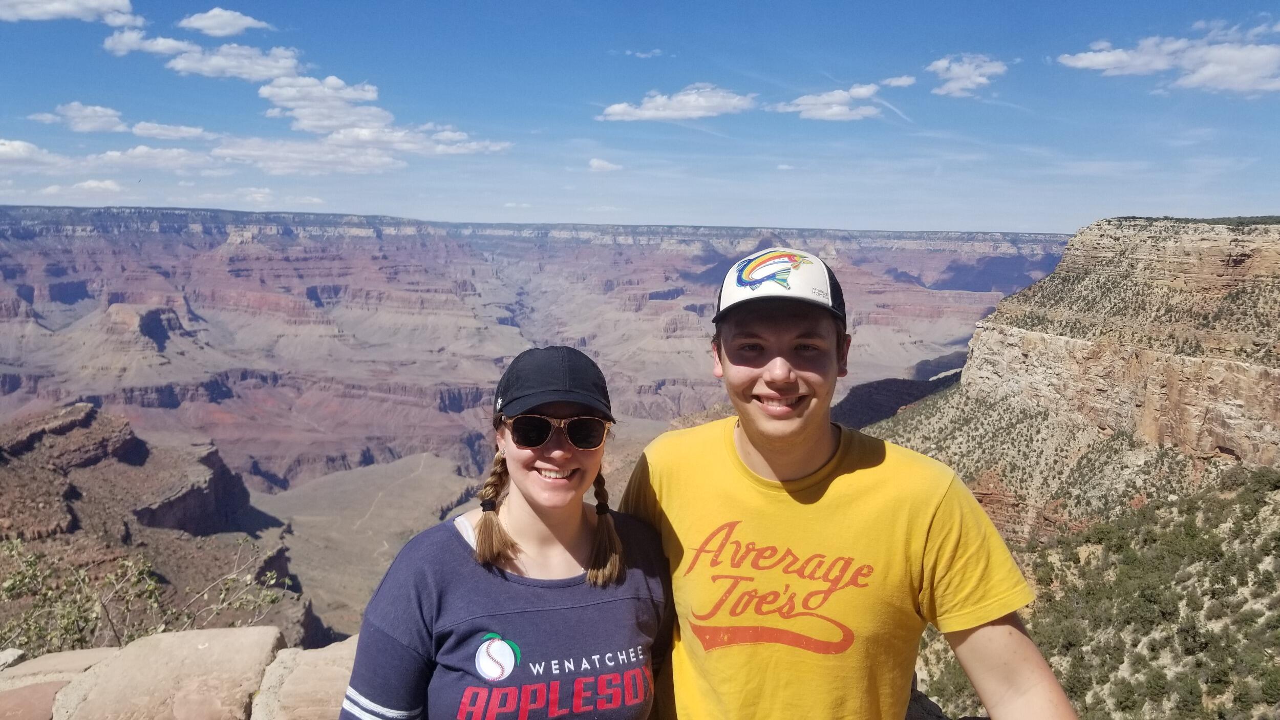 Our first trip to the southwest together. We went to Arizona. This picture was from when we hiked part of the Grand Canyon. 