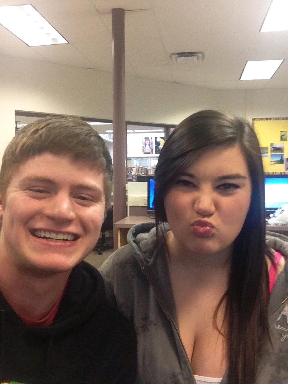 Our first ever picture together in Grade 12. 
