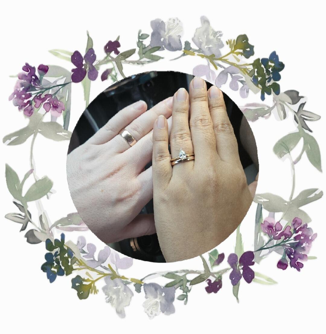 Family members gifted their rings for Julia and Nate's wedding, which they truly appreciate and cherish.