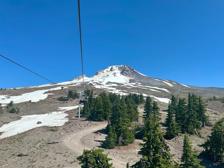 Mount Hood, Oregon. We took the chairlift up and then walked down (ask Molly why)