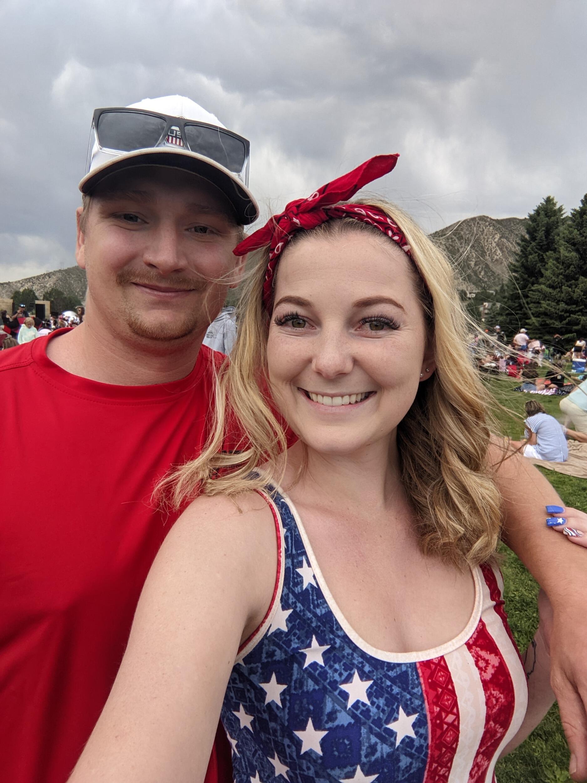 Jared and Hannah celebrate Fourth of July in Avon, CO.