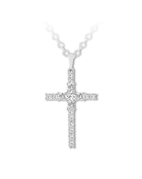 Diamond Necklace 6 ct tw Princess/Round 14K White Gold 19