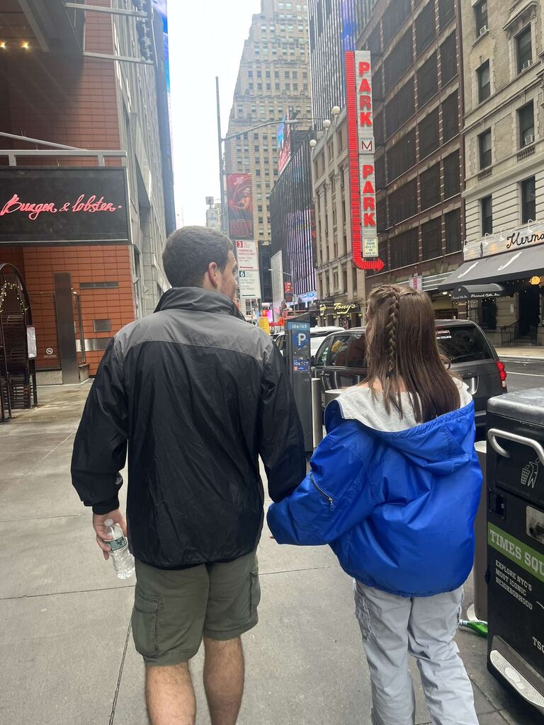 Walking around the Big Apple.