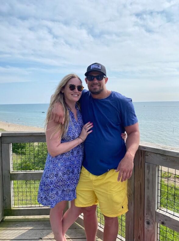 Luke and Kelly on Lake Michigan near Holland, MI.