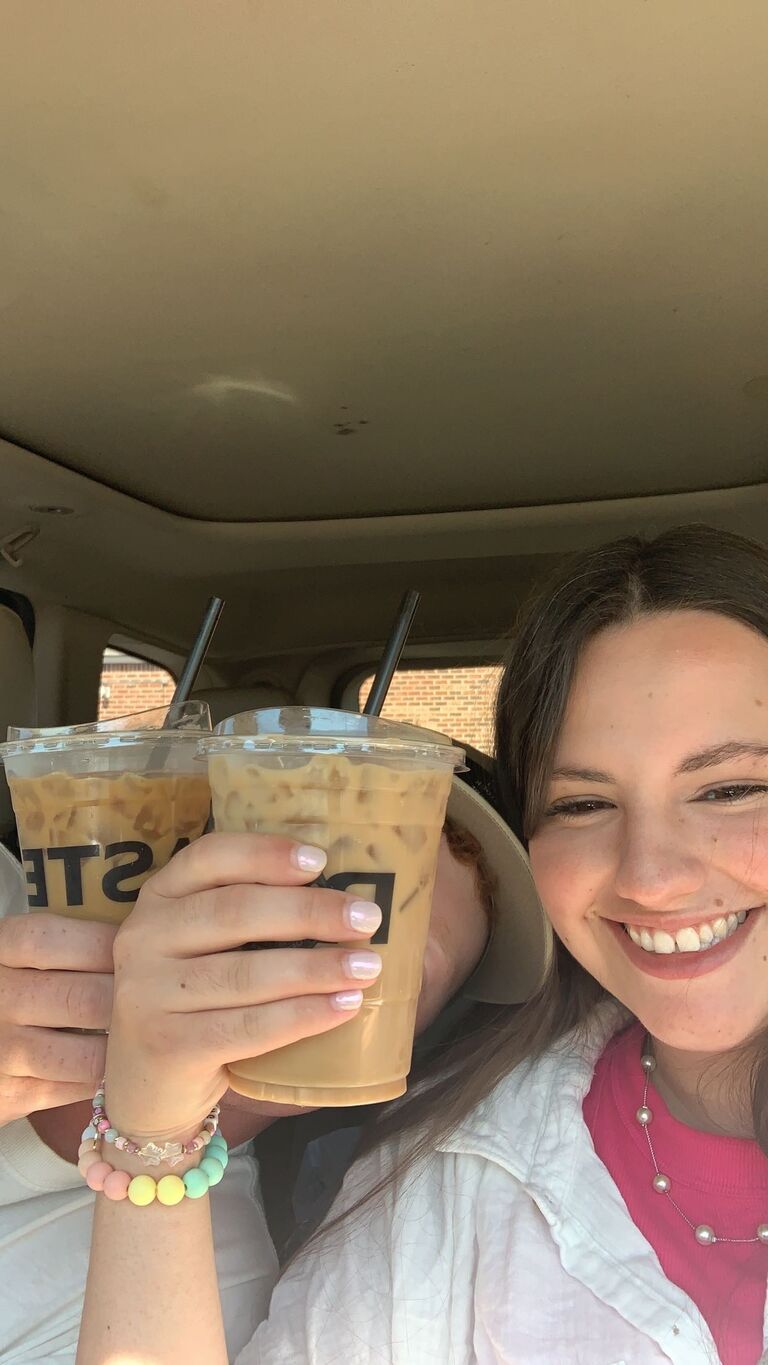 First and last time Kinley picked Nicholas's coffee order.