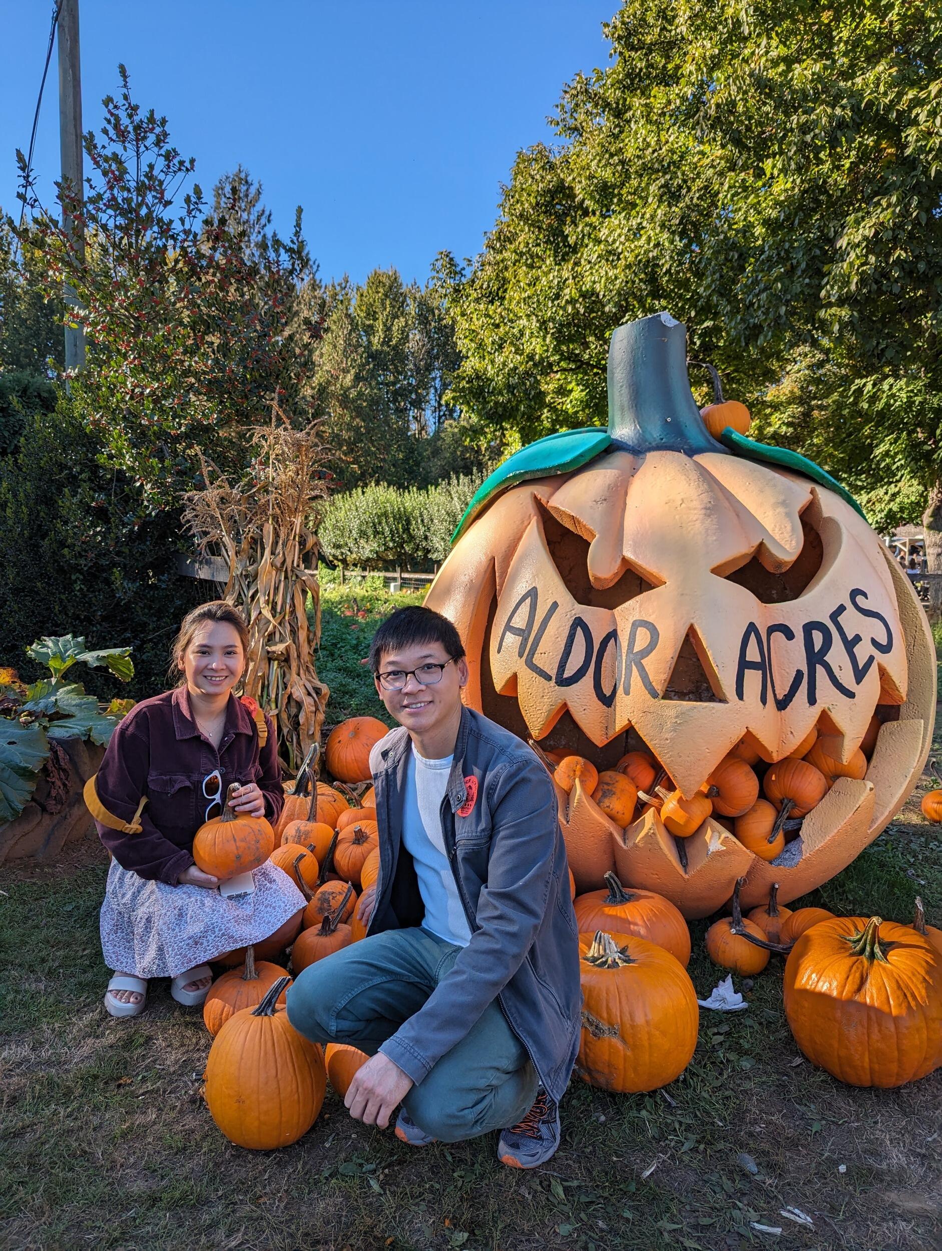 A day at the pumpkin patch at Aldor Acres Family Farm, BC.