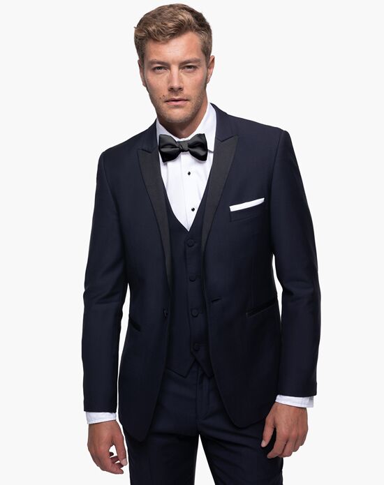 Generation Tux Midnight Blue Peak Lapel Tuxedo Wedding Tuxedo The Knot