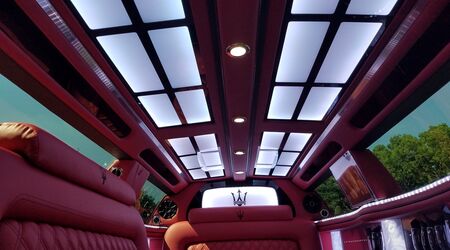 interior de la limusina rolls royce stretch