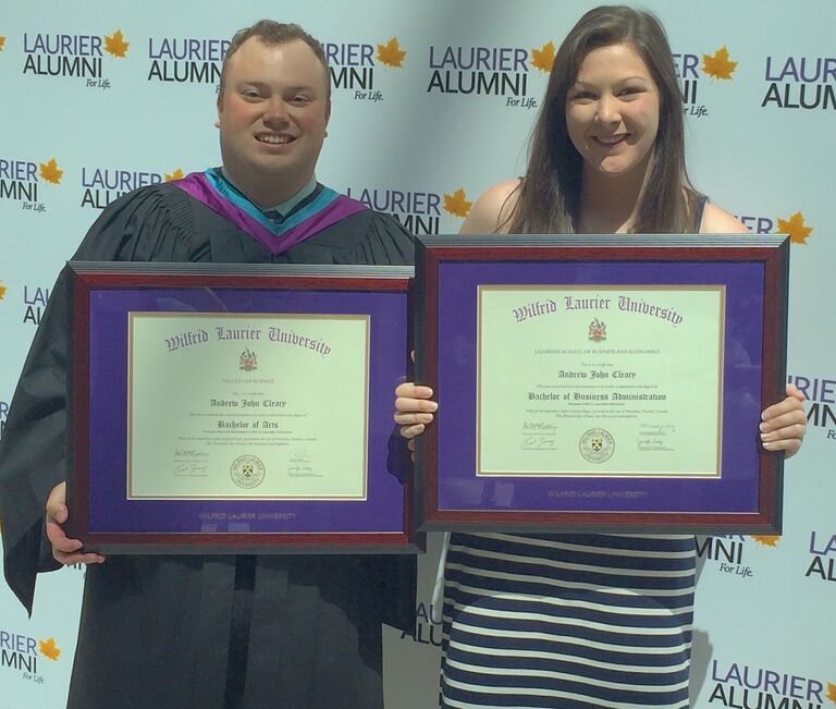 Andrew’s graduation from Laurier University