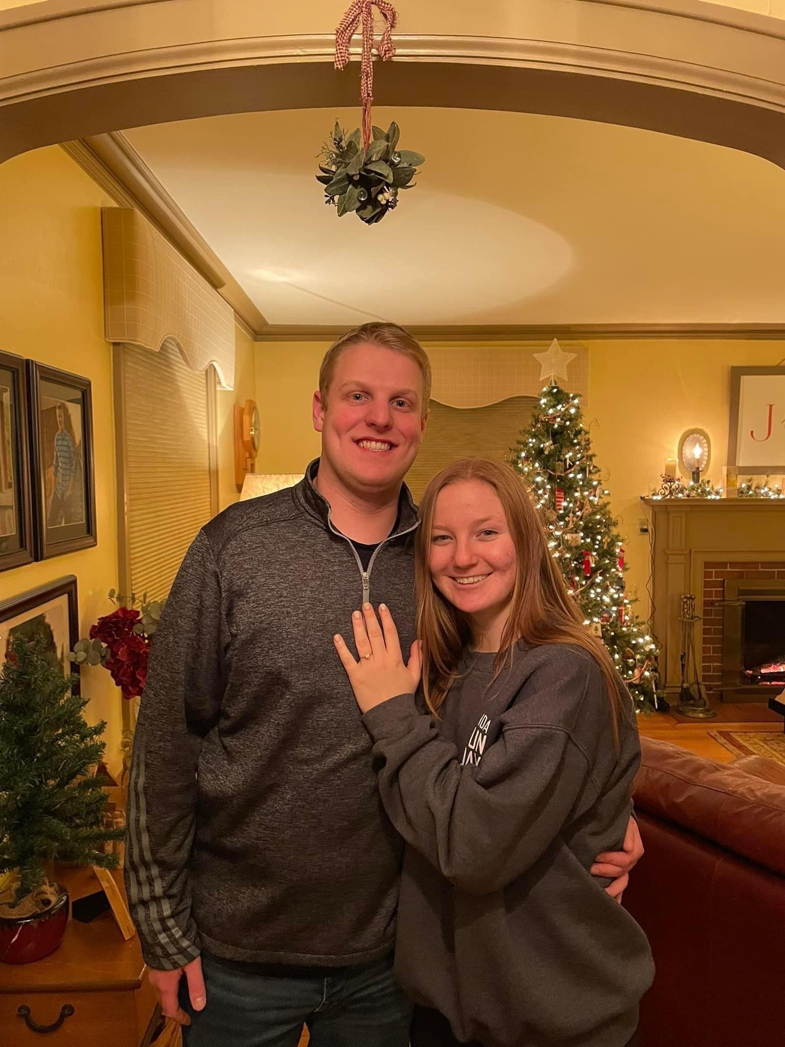 Josh and Gracie celebrating their first Christmas together!