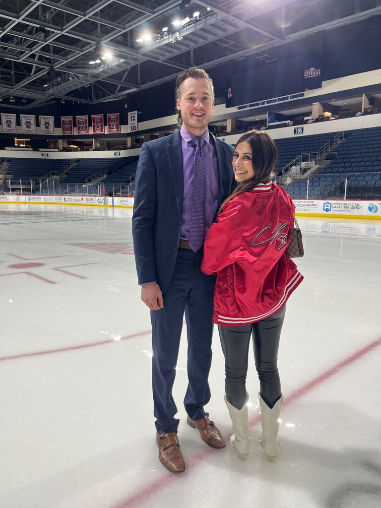 Chase and I ended his fourth hockey season in Allen, TX. Allen has created a special place in both of our hearts. Madi has always been Chase's biggest fan wherever he was, but this season she definitely made it known she was his #1 through and through. Can't you tell?