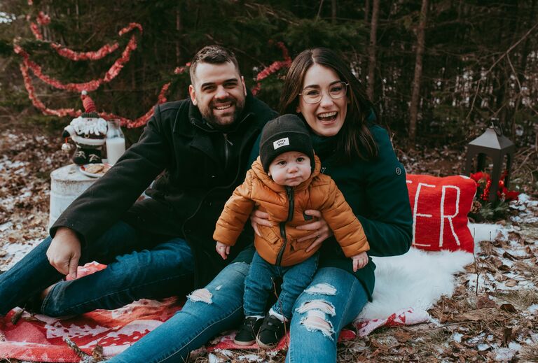 Our baby's first Christmas photos.