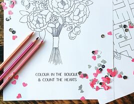 Printable free coloring sheets for a wedding activity for kids