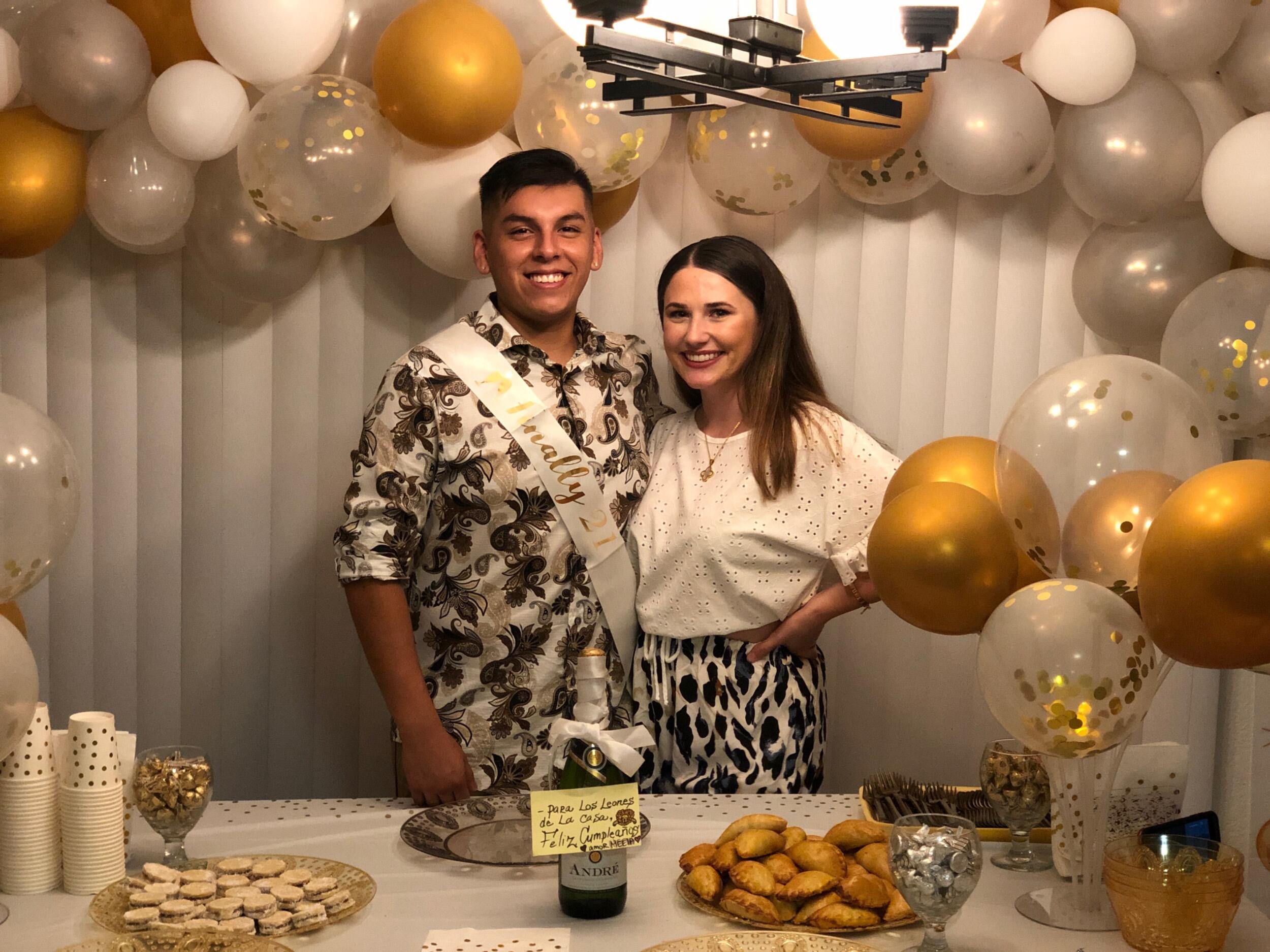 Bruno turned 21 during COVID, too!! His parents threw him a party in Hayward.