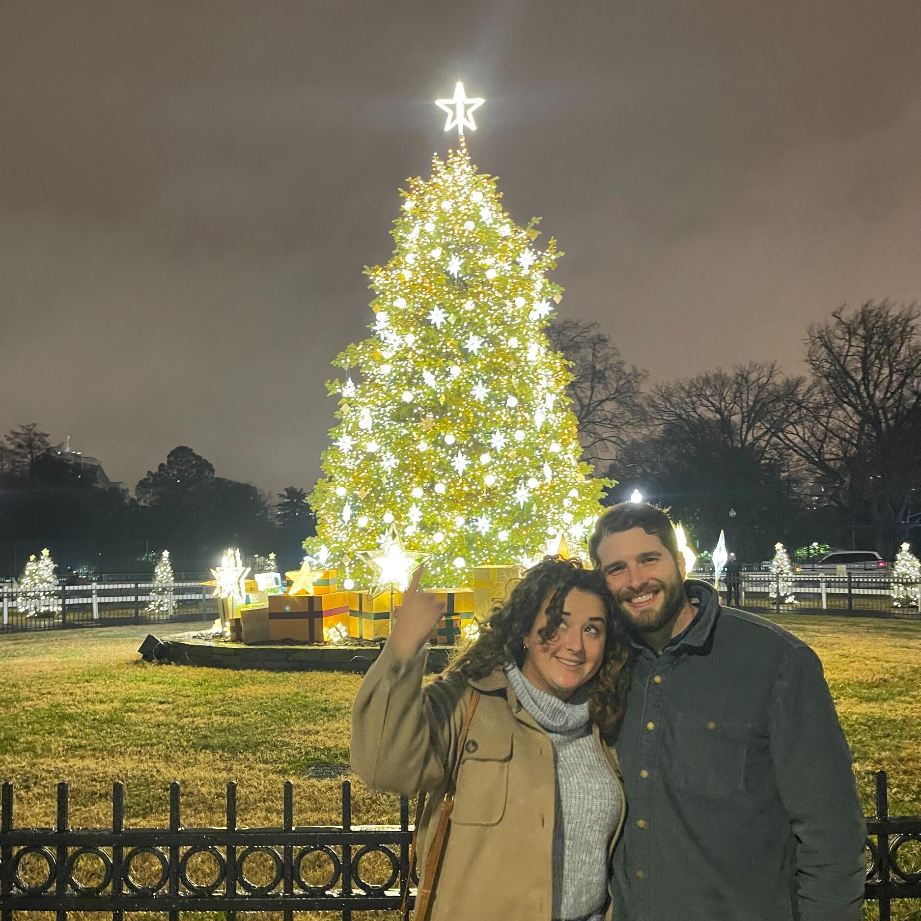 Our winter tradition: walking around the White House Christmas Tree and getting Ramen afterwards.  