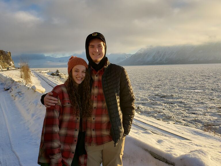 Two months after we started dating, Lillian's parents bought Dan a plane ticket to Alaska so he could meet the family. Alaska greeted Dan fondly with sub -20 degree temperatures. A chilly welcome to AK!