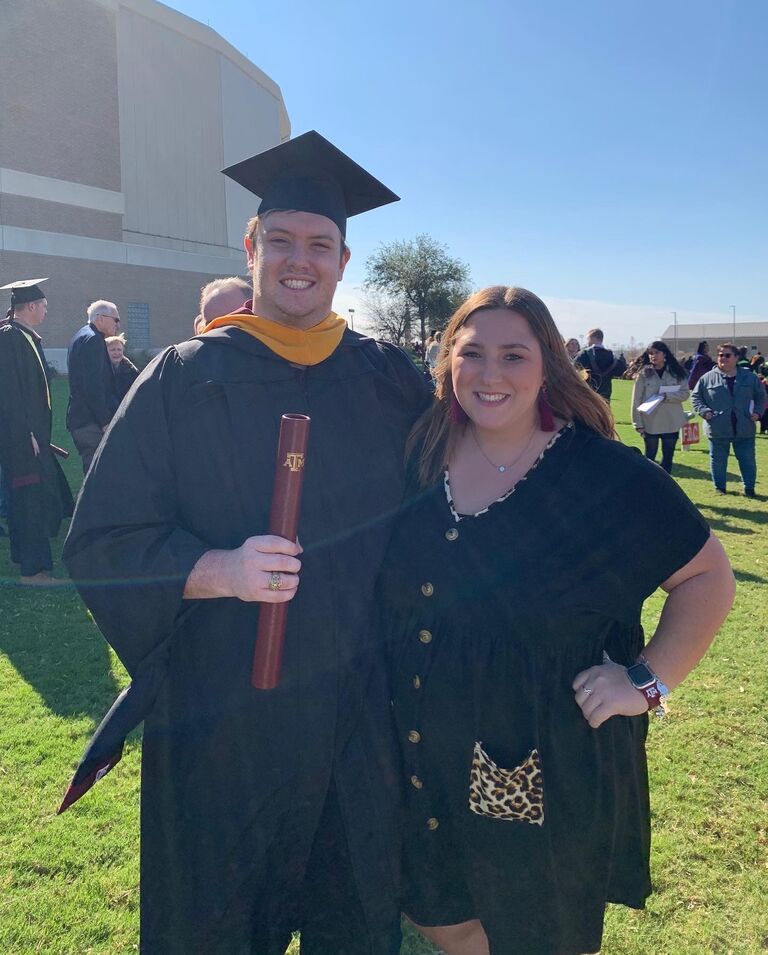 Nathan graduates with a Master’s from Texas A&M