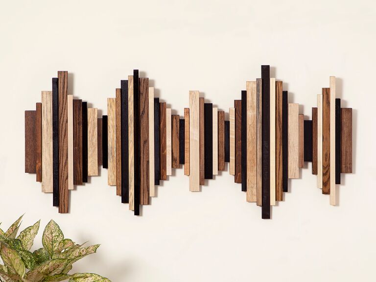 Custom wood soundwave art romantic gift for husband