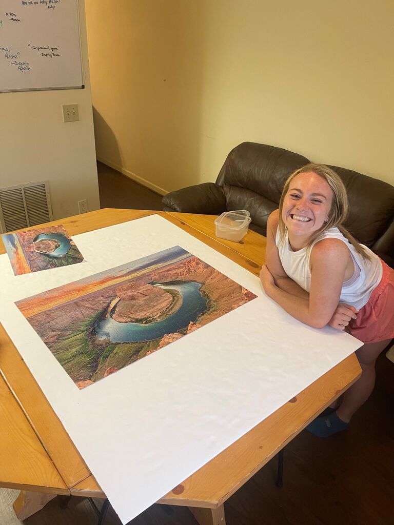 One of our favorite spring activities was working on puzzles together. We would sit there for hours, not speaking a word to each other as worked, but just enjoyed each others company! We will be great old people together, one day!
