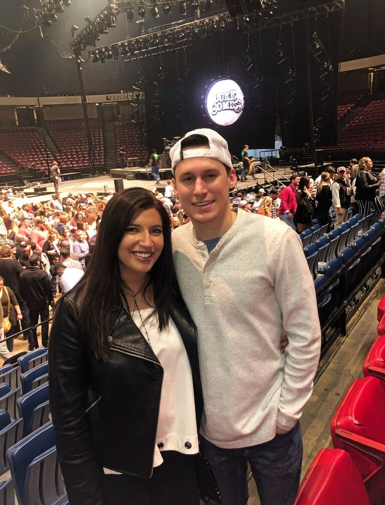 Casey surprised Tyler with Luke Combs tickets in Birmingham as a belated birthday gift