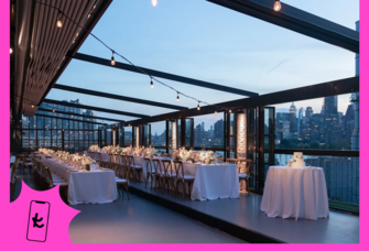 The Ravel Hotel rooftop wedding venue in Long Island City, New York