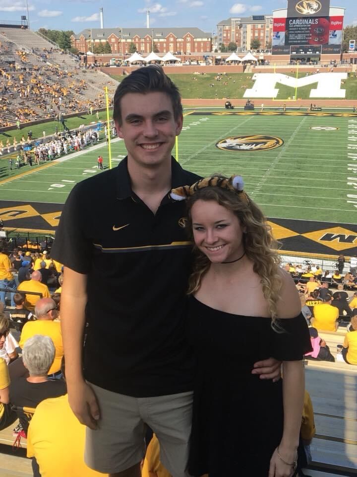 … and after a year of long distance with Kara at Mizzou and Ethan at St. Charles Community College, we celebrated some Mizzou tailgates as Mizzou students!