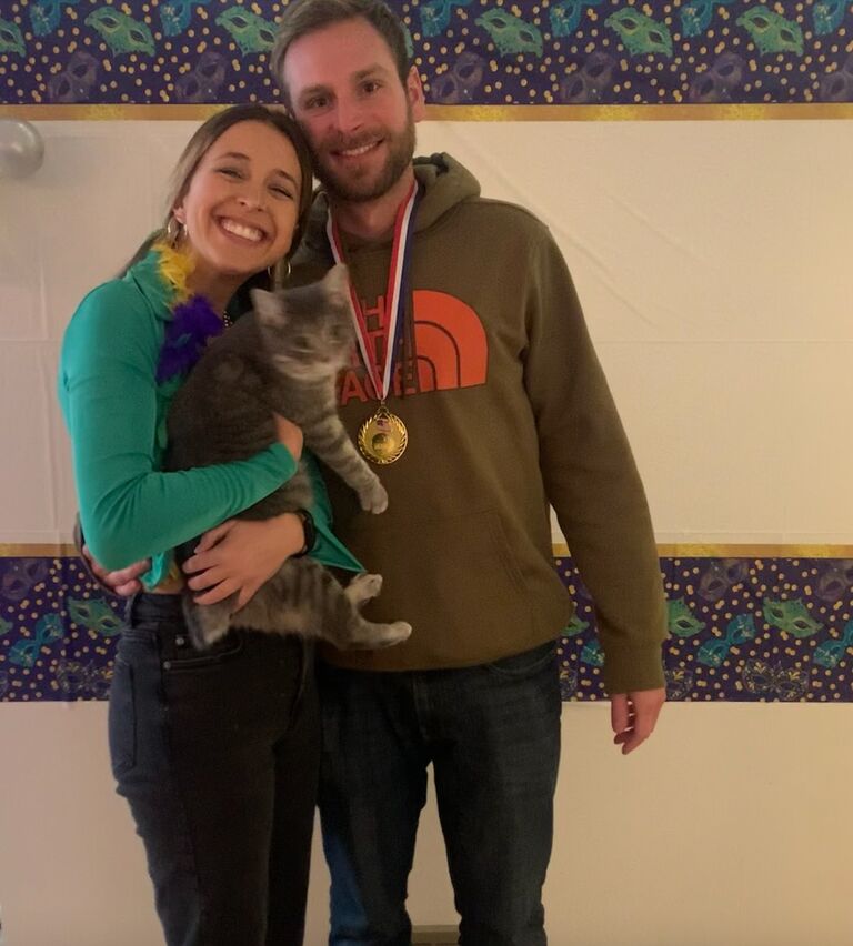 Got a cat - the best cat in the world! Love you, Grets <3
P.S. - Mike took second in a curling bonspiel.