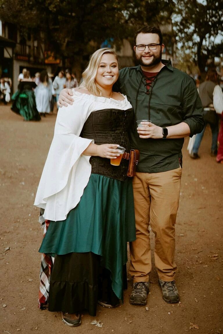 David's first time experiencing the Minnesota Renaissance Festival...yes, Jess made him dress up.