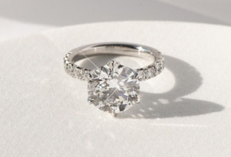 Sparkling engagement ring, engagement ring care