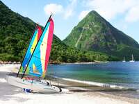 Sailing boats in St Lucia.