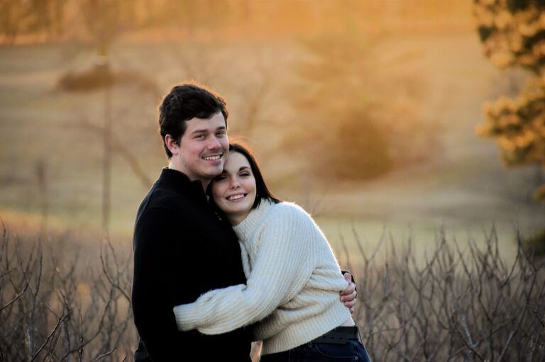 Our second anniversary. We decided to have a close friend take some photos of us at Pioneers Park. 