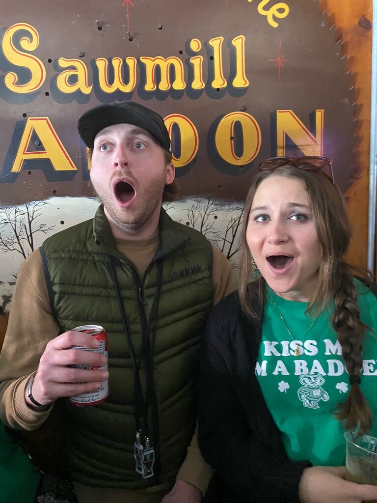 Ivana went to Carl's hometown of Prairie du Chien for the first time for St. Patrick's Day and March Madness celebrations. She clicked immediately with Carl's sisters and brothers and parents - and she did NOT get Prairie Monstered :)