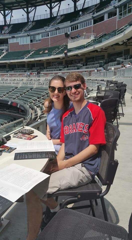 Our first Braves game. They won. naturally.