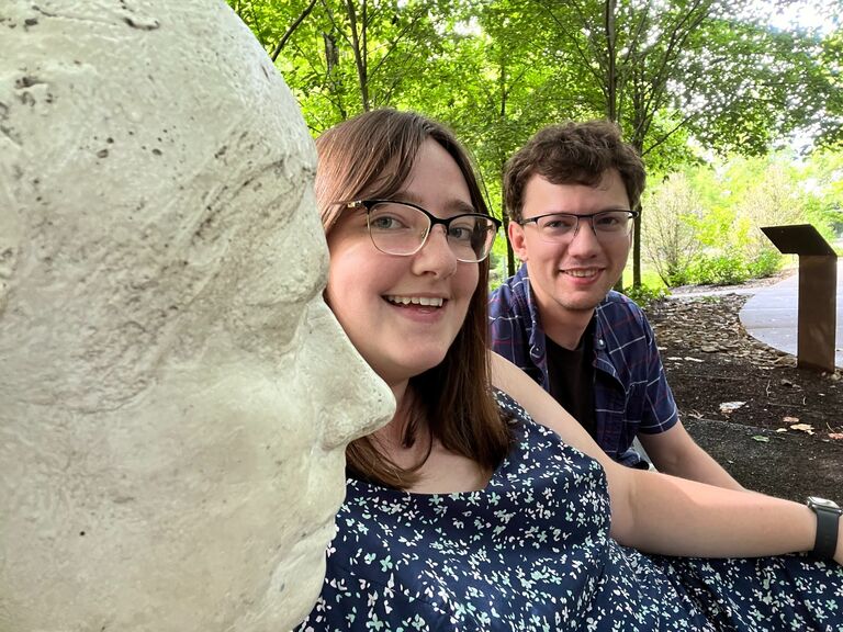 Our first trip together! This picture was taken at Crystal Bridges in Bentonville, AR. We got rained out the first day but still had the best time. 
