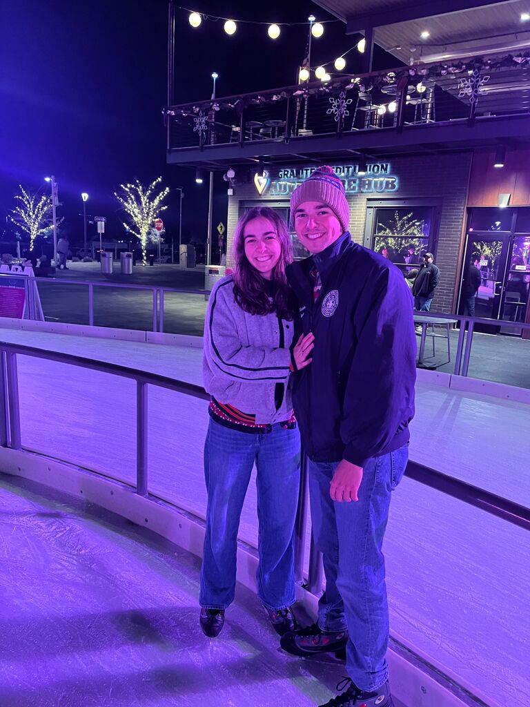 Learning to ice skate! Jackson only wiped out once!