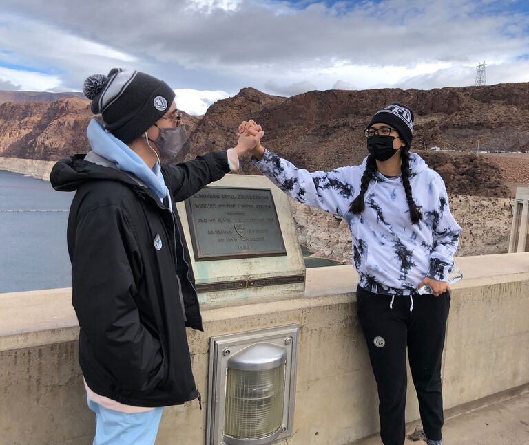 Ever wanted to be between Nevada and Arizona?? Well at the Hoover Dam in Nevada you can! In this amazing experience I decided to stand on the Nevada side and Victoria choose the Arizona side. 