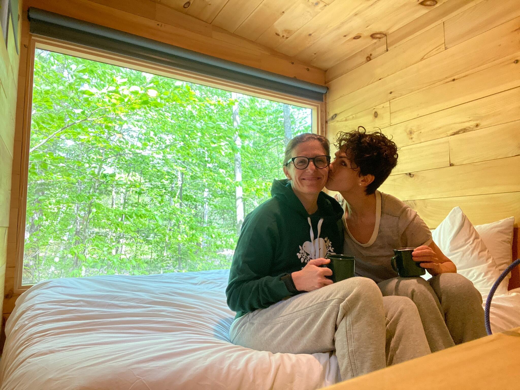 The pandemic was actually some of Kelly & Allison's favorite times together... because they just got to be in their own little bubble.. A short trip away in the woods to get back some of that bubble time. 