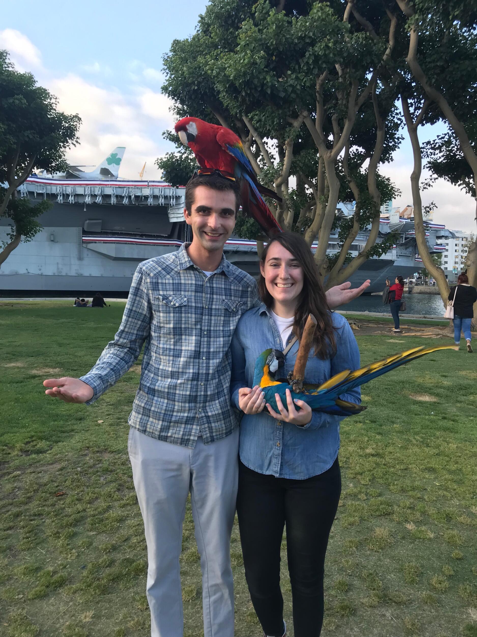 Had to get a picture with the birds in California