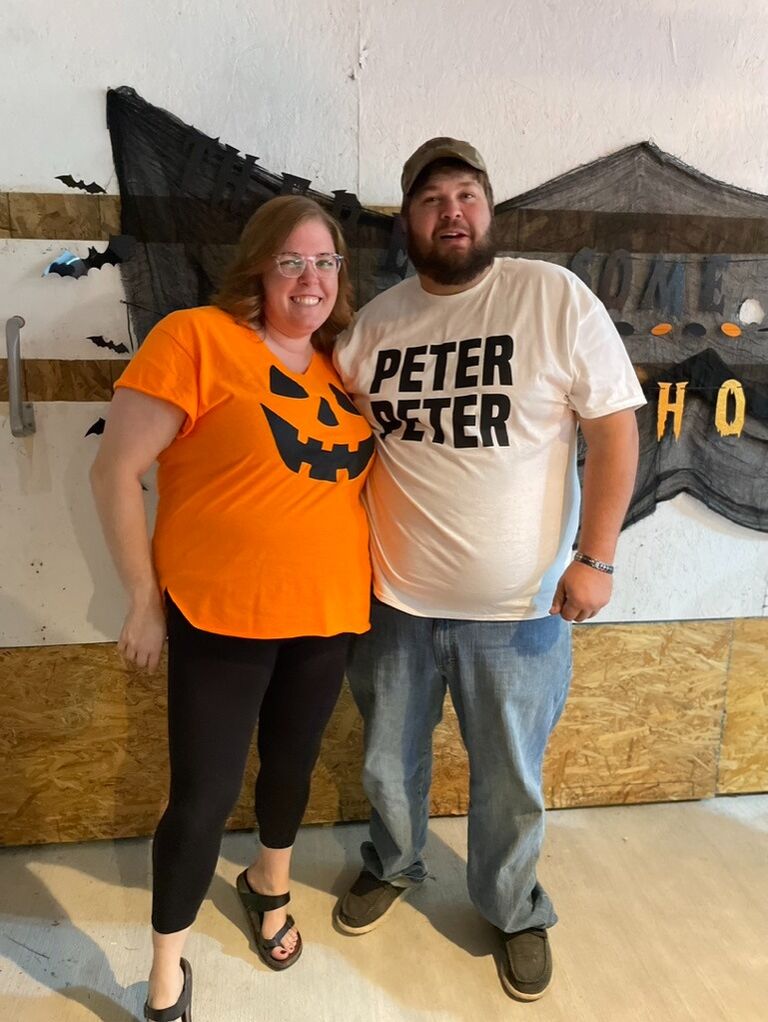 We made last minute Halloween costumes for our first Halloween.