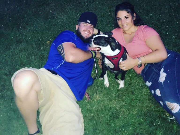 Our first Fourth of July fireworks with our champy boy!
